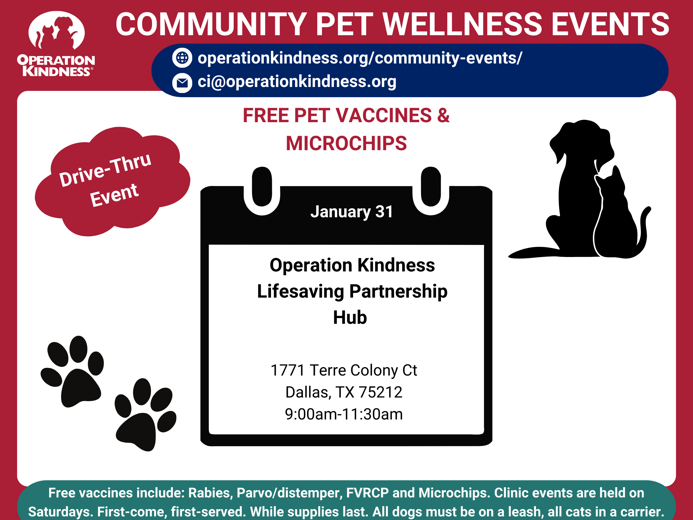 Free Pet Vaccines & Microchips - Operation Kindness - Be Dallas 90