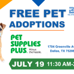 Come out to adopt your new best friend with free adoptions at Pet Supplies Plus Greenville.
